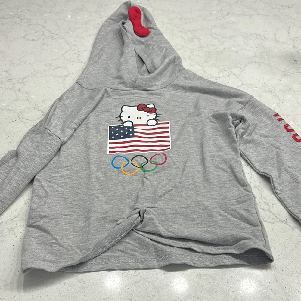 Hello Kitty Gray and Red Olympic Hoodie